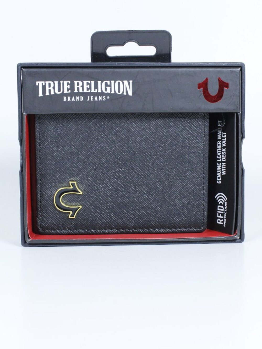 True Religion Genuine Leather Wallet – With RFID Protection and Gift Box